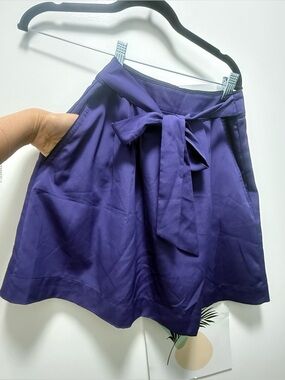 Banana Republic Purple Belted Pleated Mini Skirt with Pockets - Size 2